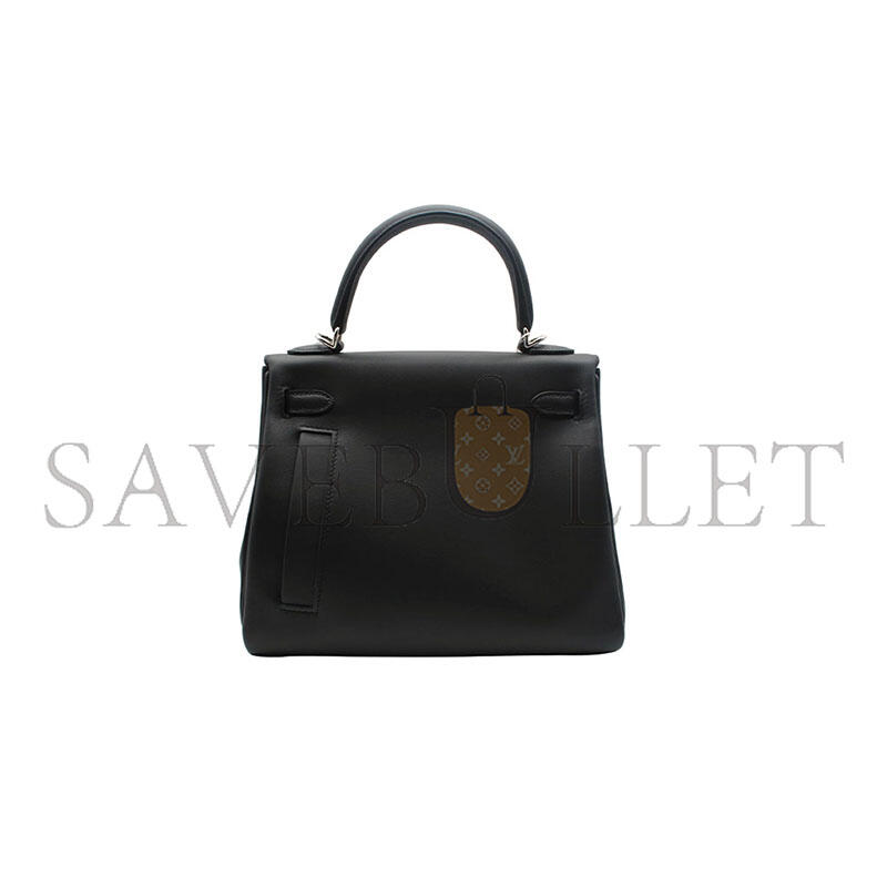HERMÈS MASTER KELLY COLORMATIC 25 CM BLACK SWIFT LEATHER WITH PALLADIUM HARDWARE (25*19.5*10cm)